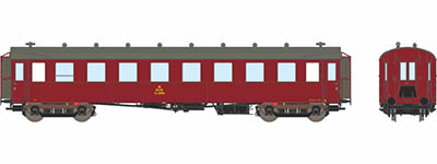 19-DK-876101 - H0 - Personenwagen CM 2193, DSB, Ep. III
